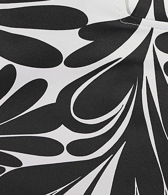 Jude Connally Sonia Knit Decorative Fan Print A-Line Side Slit Pull-On Skort Product Image