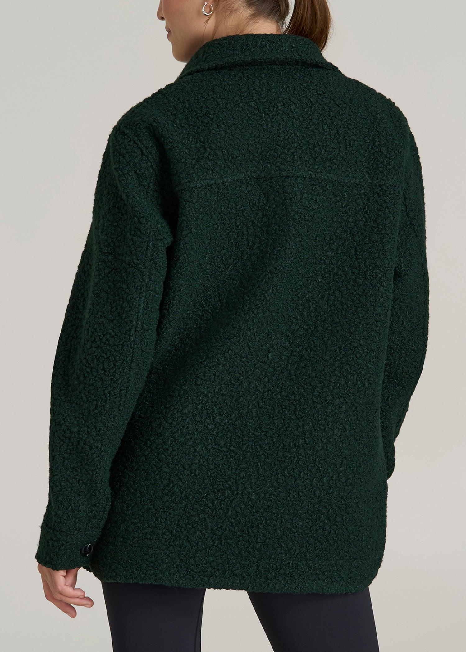 Relaxed Boucle Shacket for Tall Women in Pine Grove Female Product Image