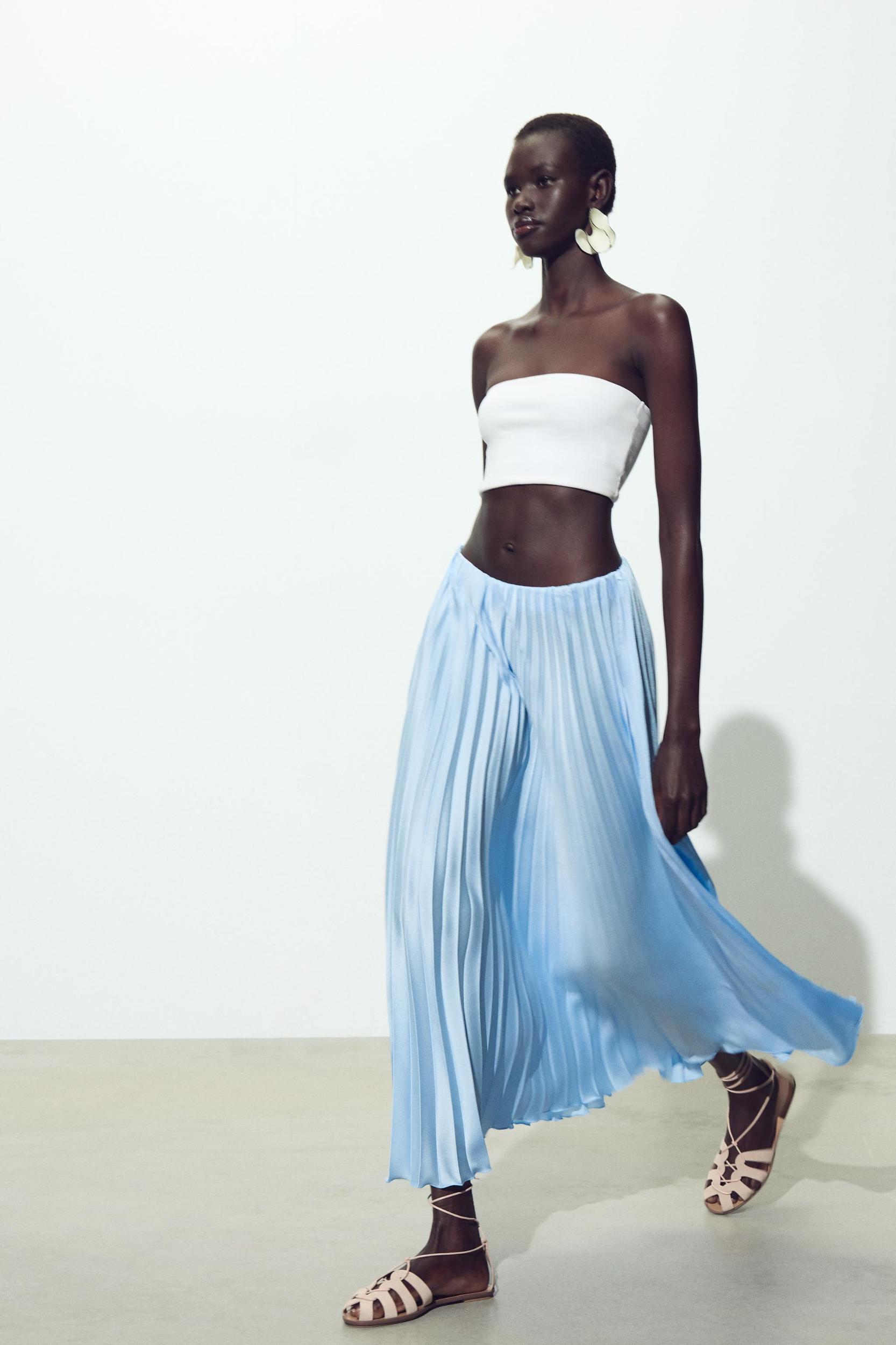 PLEATED MIDI SKIRT Product Image