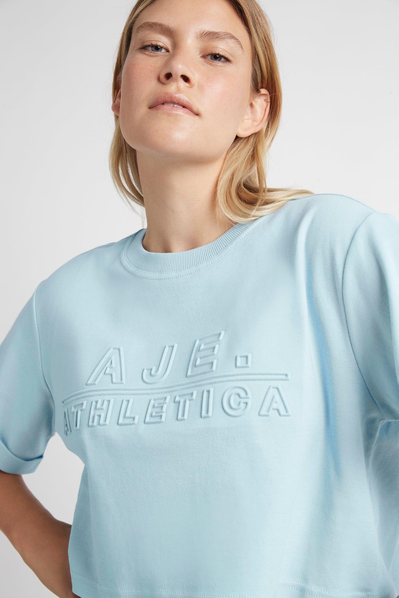 Cropped Embossed Classic Logo T-Shirt 105 Product Image