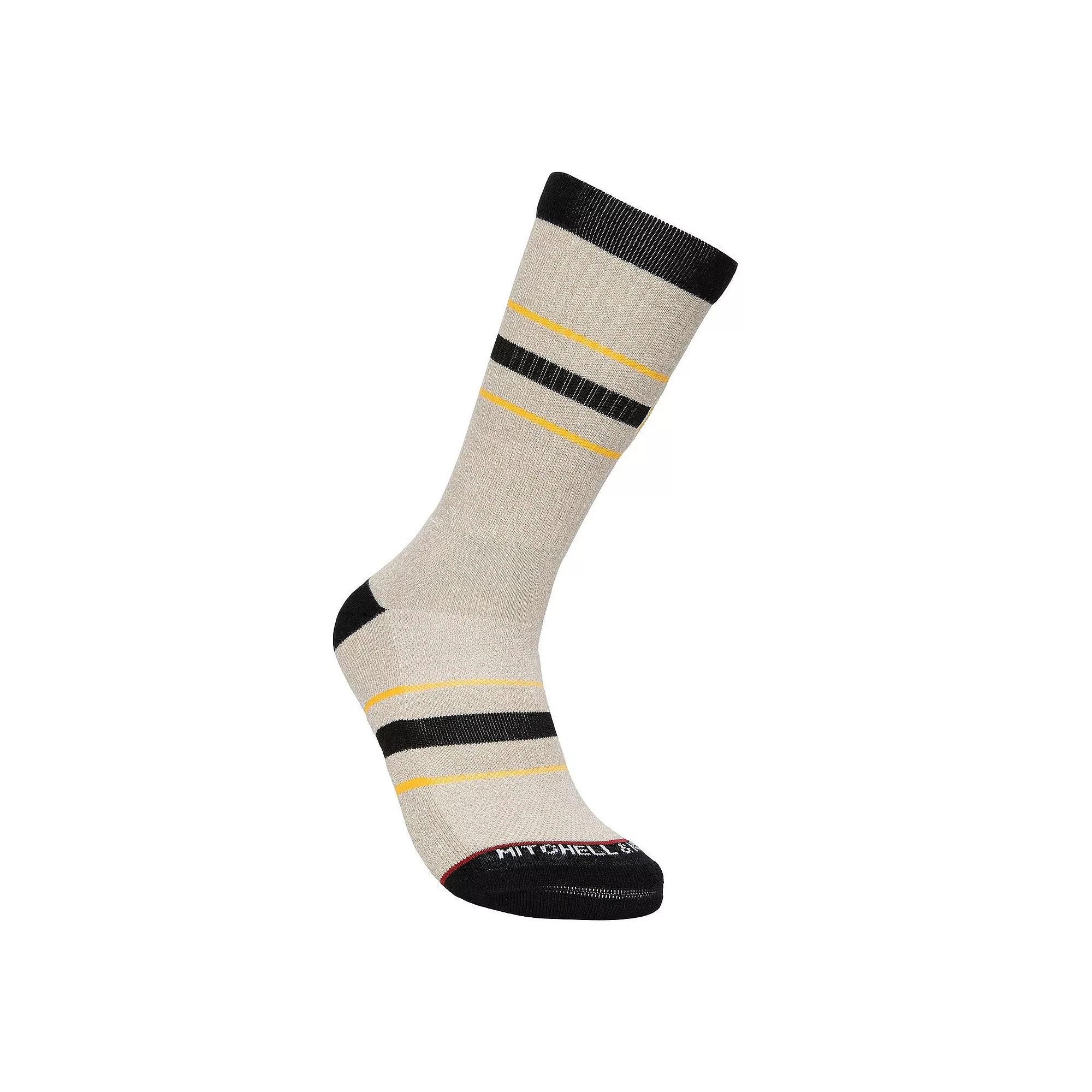 ��Mitchell & Ness  Cream Boston Bruins Vintage Crew Socks, Men's, Size: Large/XL, Beige Product Image