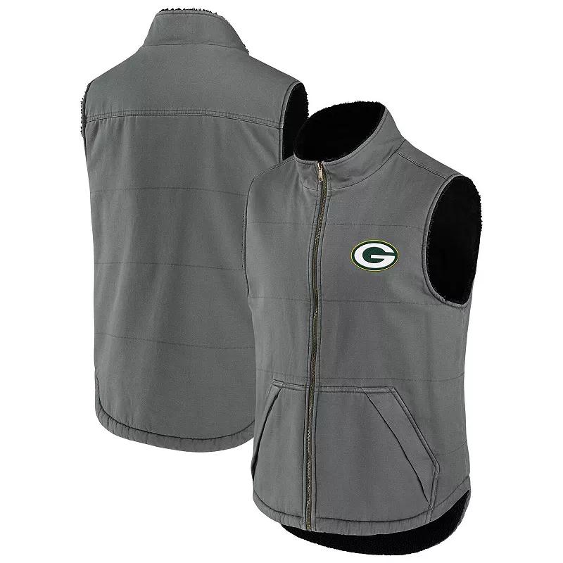 Men's NFL x Darius Rucker Collection by Fanatics Gray Tampa Bay Buccaneers Sherpa-Lined Full-Zip Vest,  Product Image