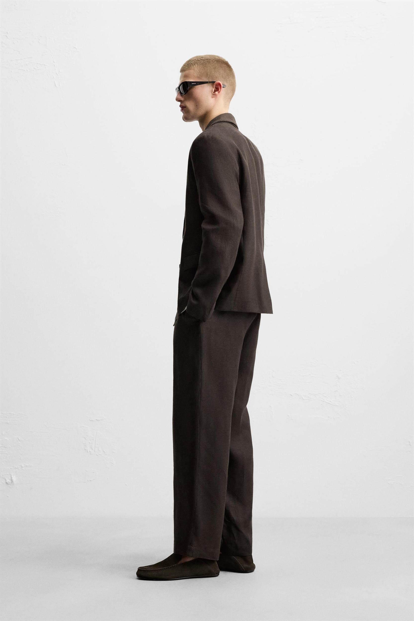SUIT PANTS IN 100% LINEN Product Image