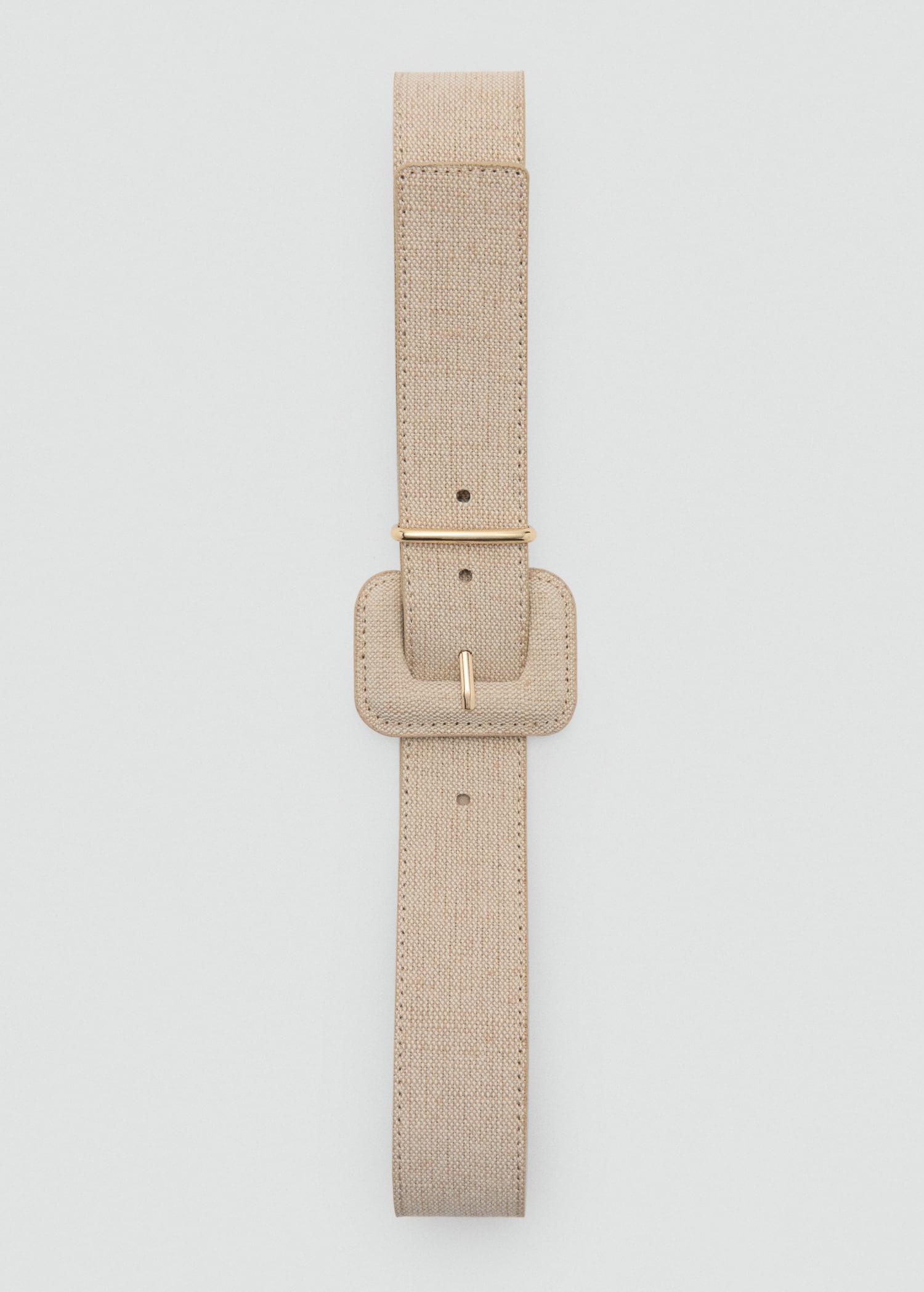 Cotton and linen-blend belt - Women | MANGO USA Product Image