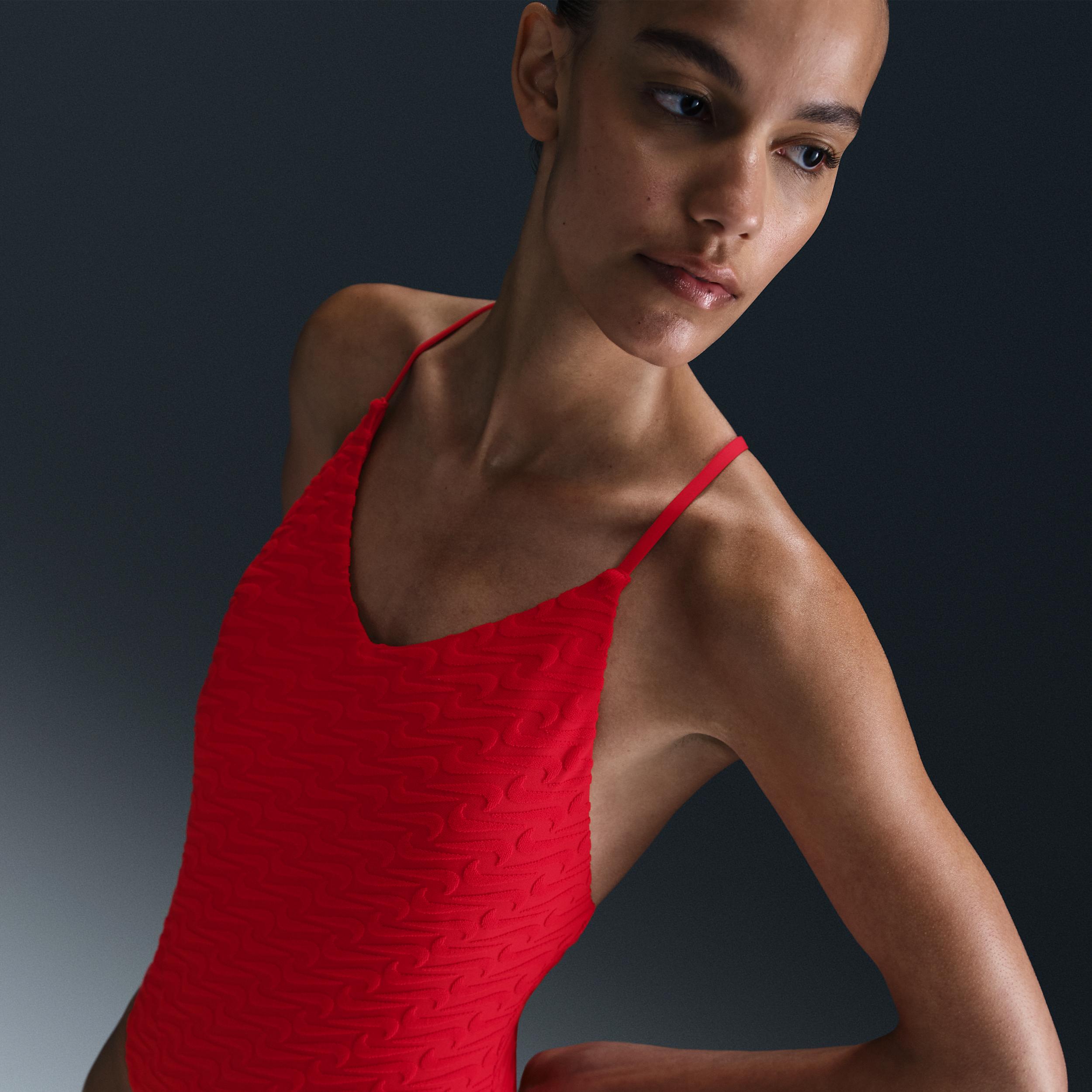 Nike Womens Swim Swoosh Link Terry Y-Back One-Piece | NESSF252-614 Product Image
