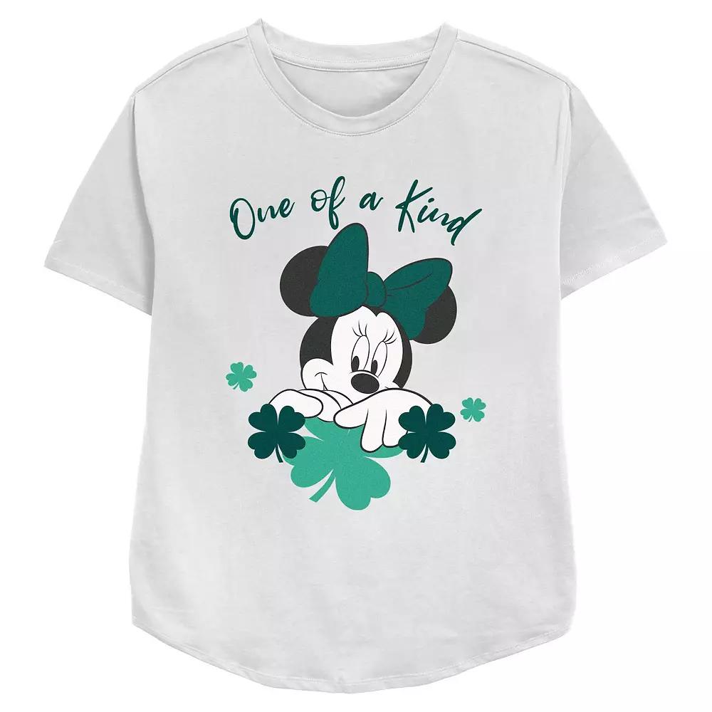 Disney's Minnie Mouse One Of A Kind Women's Relaxed Fit Graphic Tee, Size: Large, White Product Image