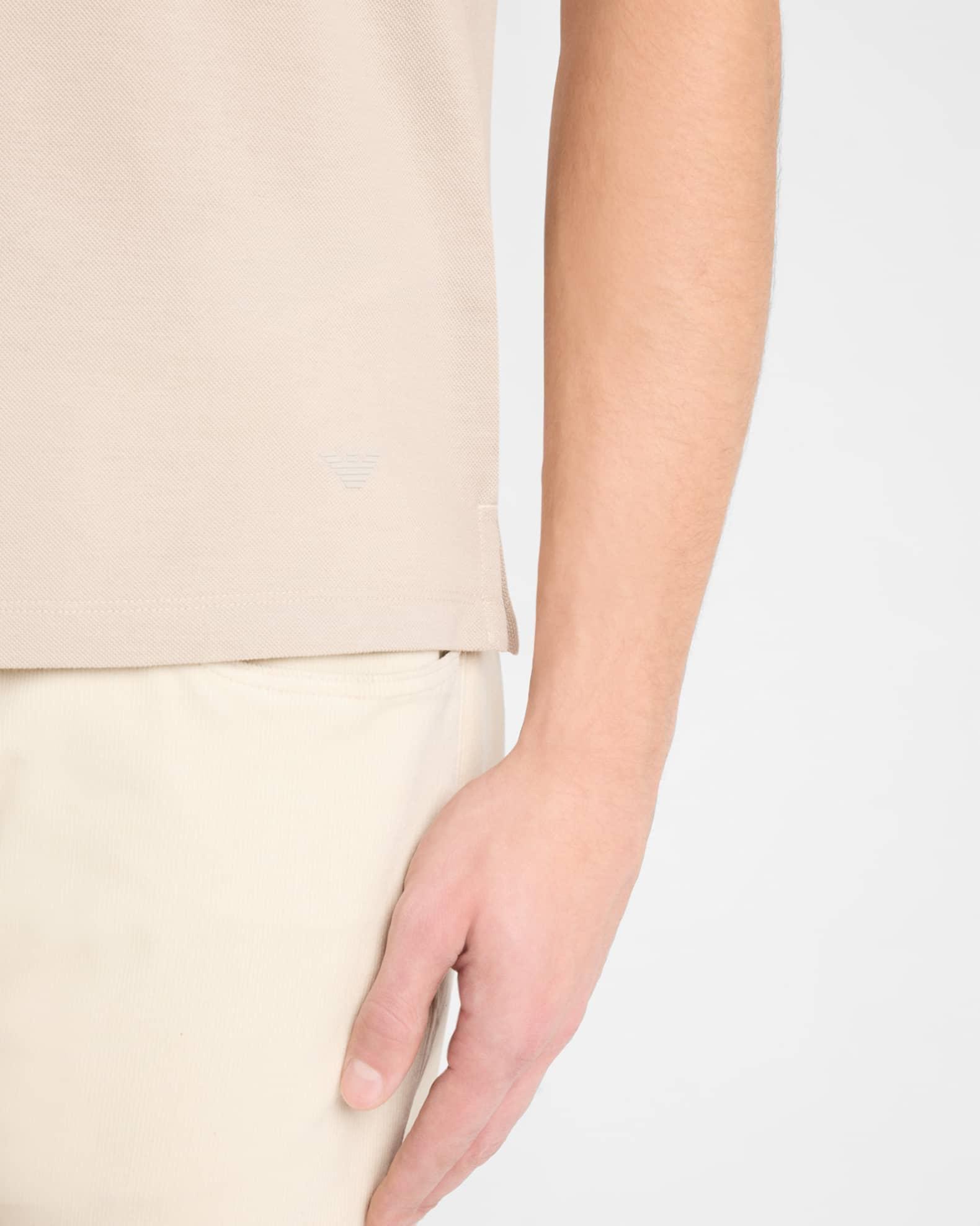 Men's Cotton Tipped Johnny Collar Polo Shirt Product Image