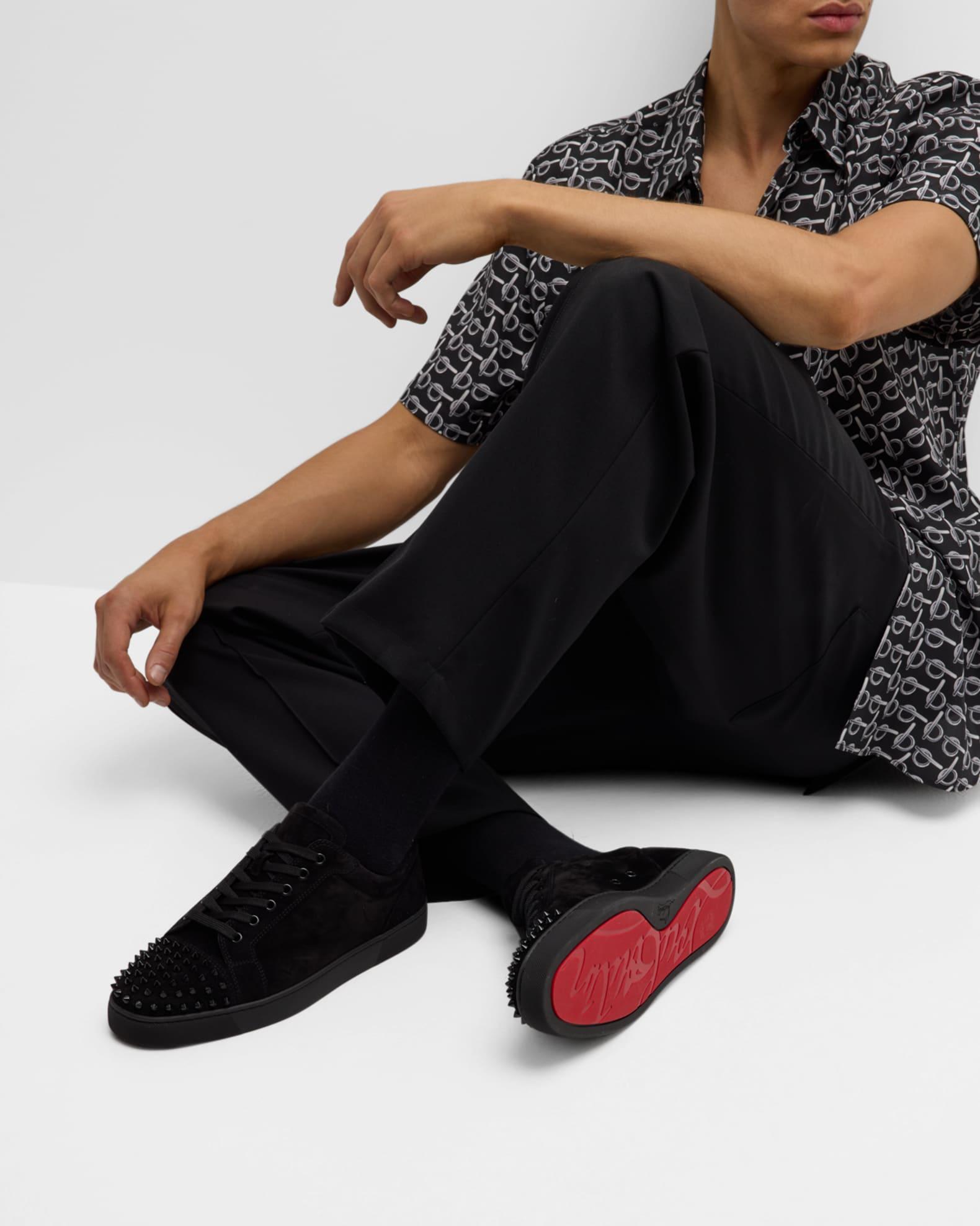 Men's Louis Junior Spikes Leather Low-Top Sneakers Product Image