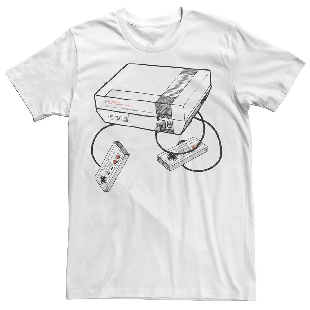 Men's Nintendo NES Console Sketch Outline Tee,  Product Image