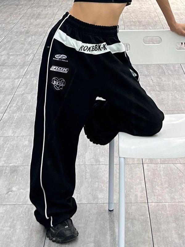 Contrast Color Print Wide Leg Pant Product Image