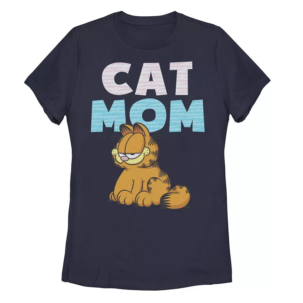 Juniors' Garfield Cat Mom Smiling Portrait Tee, Women's, Size: Small, Blue Product Image