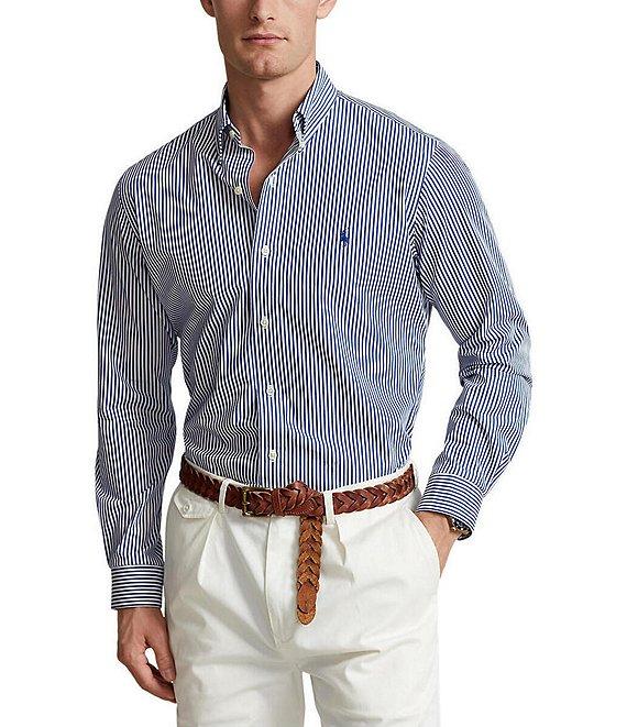 Polo Ralph Lauren Classic Fit Striped Stretch Poplin Shirt Product Image