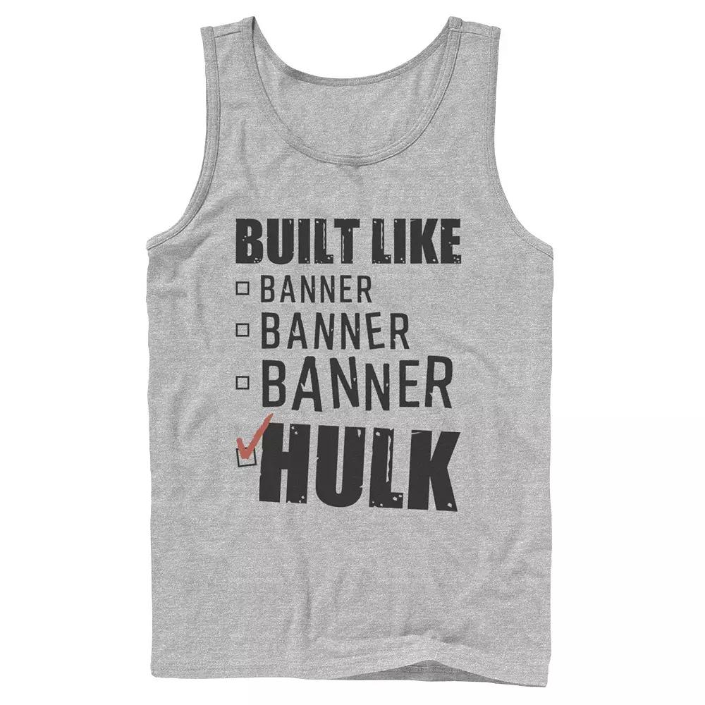 Men's Marvel Built Like Hulk Check List Tank Top, Boy's,  Product Image