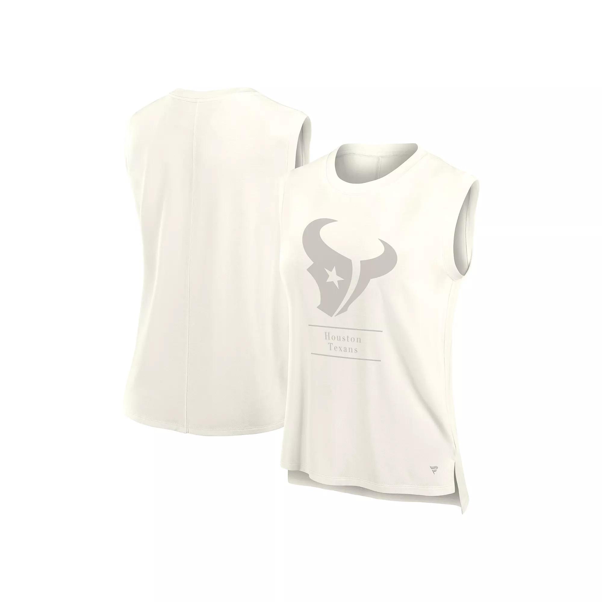 Women's Fanatics Cream Houston Texans Studio Embrace Tank Top,  Product Image
