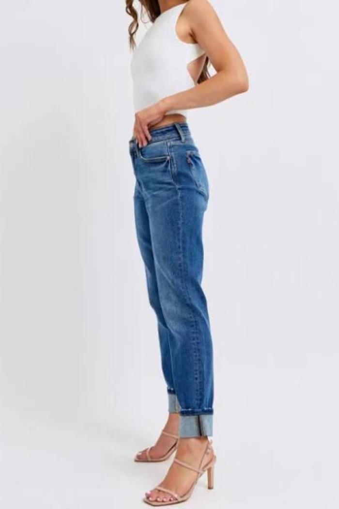 Judy Blue MR Boyfriend Vintage Cuff Non Destroy Fit Product Image