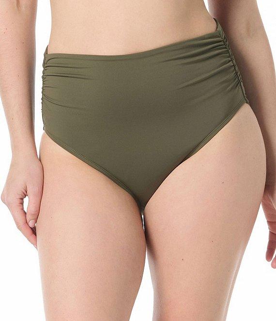 Coco Reef Classic Solids High Waisted Rollover Bikini Swim Bottom Product Image