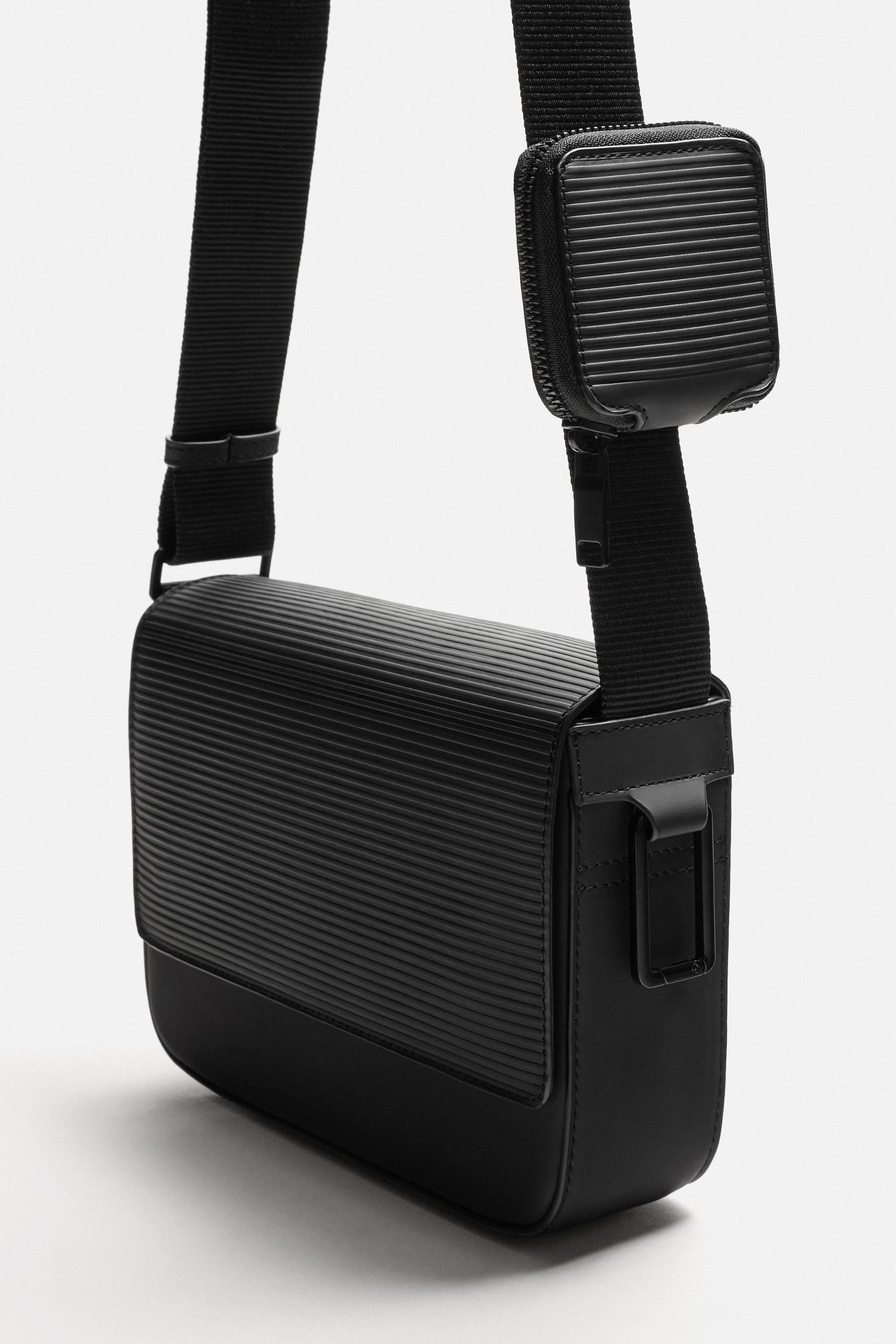 TEXTURED RUBBERIZED CROSSBODY BAG Product Image