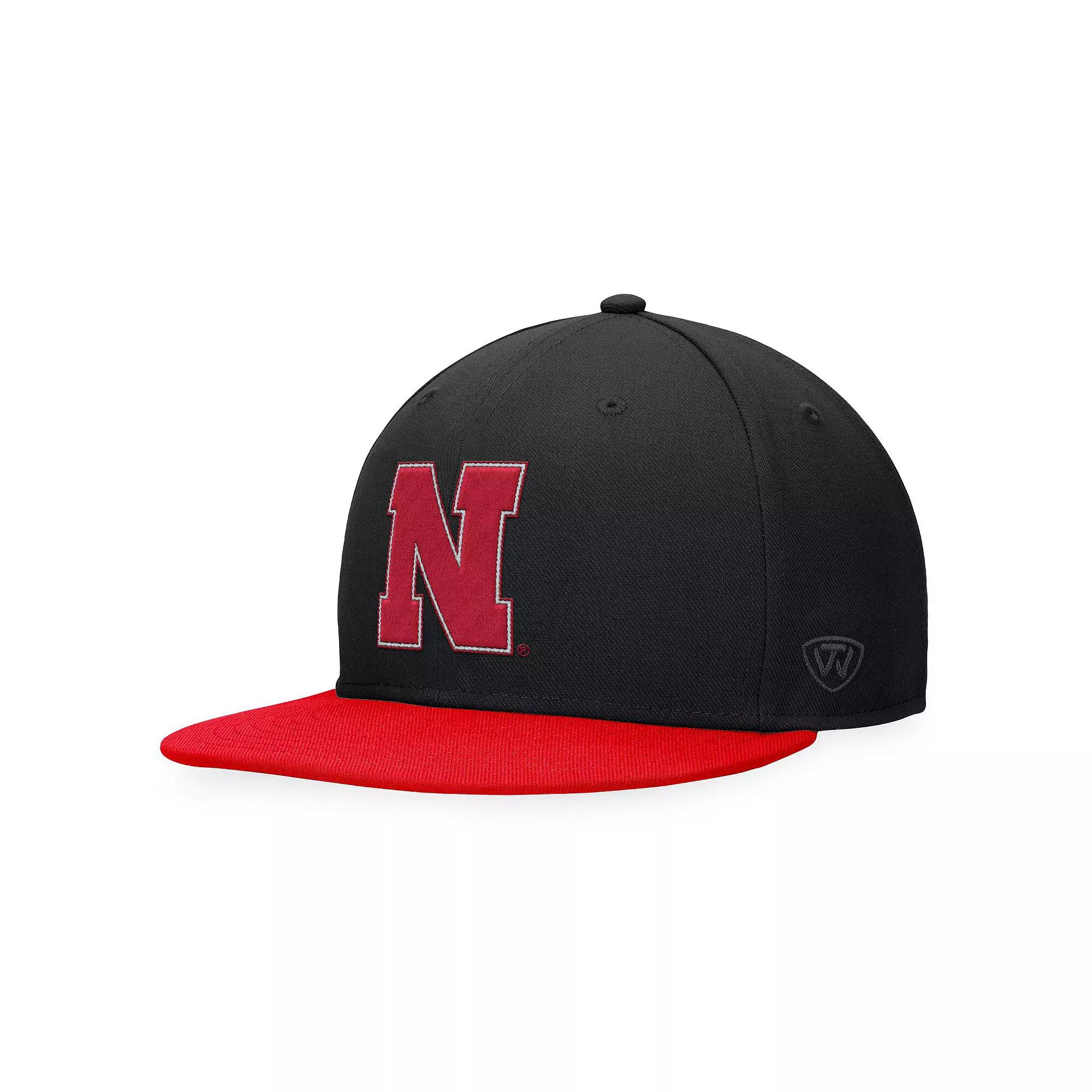 Men's Top of the World Black Nebraska Huskers Fitted Hat, Size: 7 1/4 Product Image