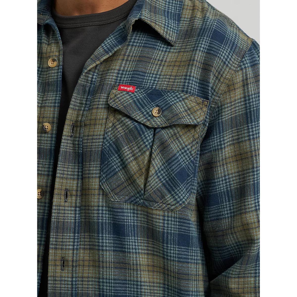 Men's Heritage Flannel Shirt in Dark Forest Heather Product Image