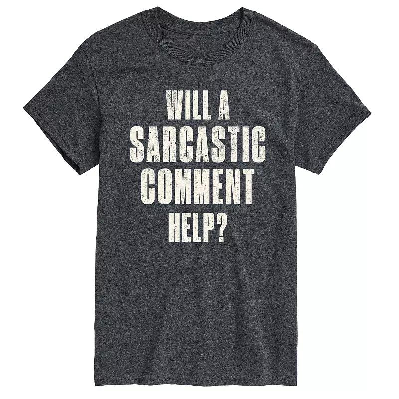 Men's Sarcastic Comment Help Graphic Tee,  Product Image