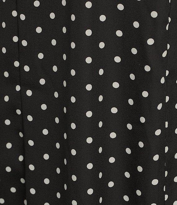 I.N. San Francisco Square Neck Short Puff Sleeve Dotted Midi Dress Product Image