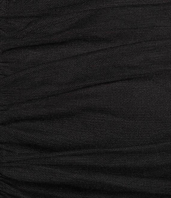 Blondie Nites Spaghetti Strap V-Neck Mesh Corset Dress Product Image