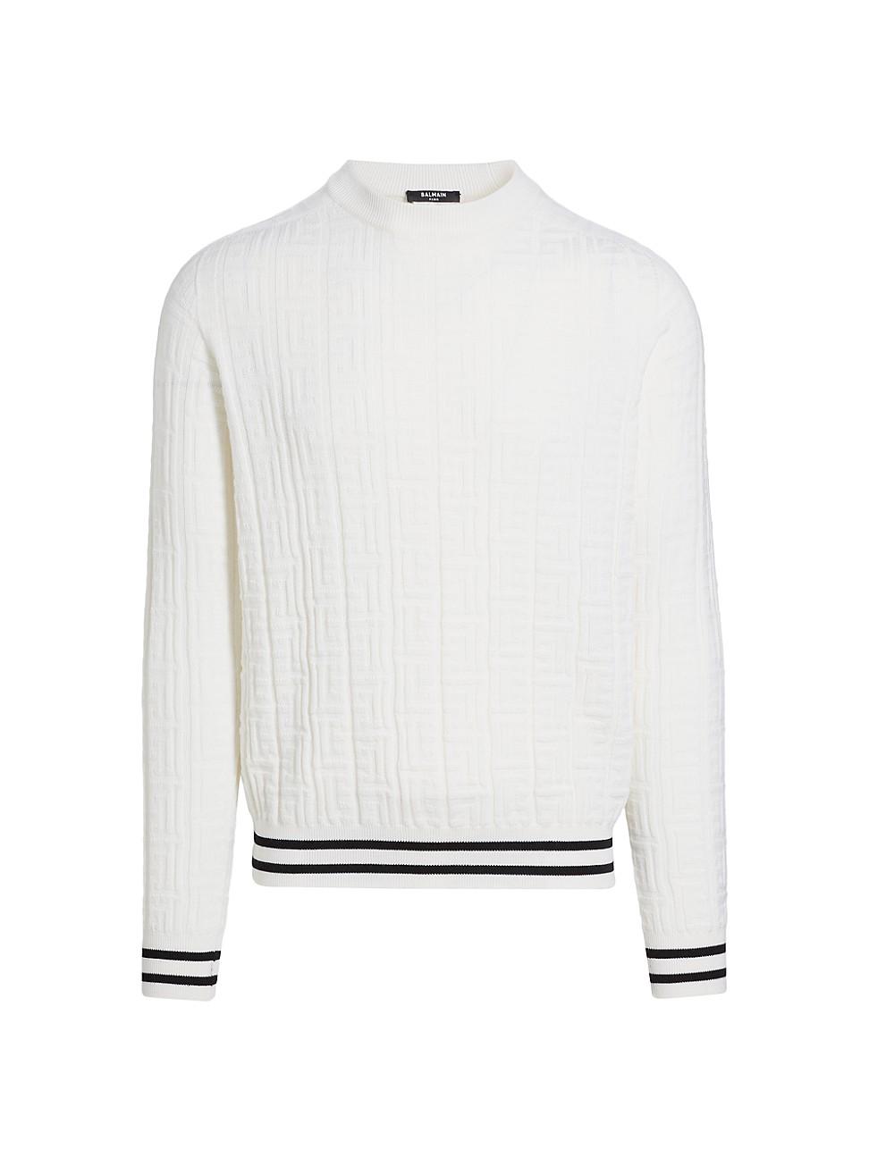 Mens Monogram Wool Crewneck Sweater Product Image