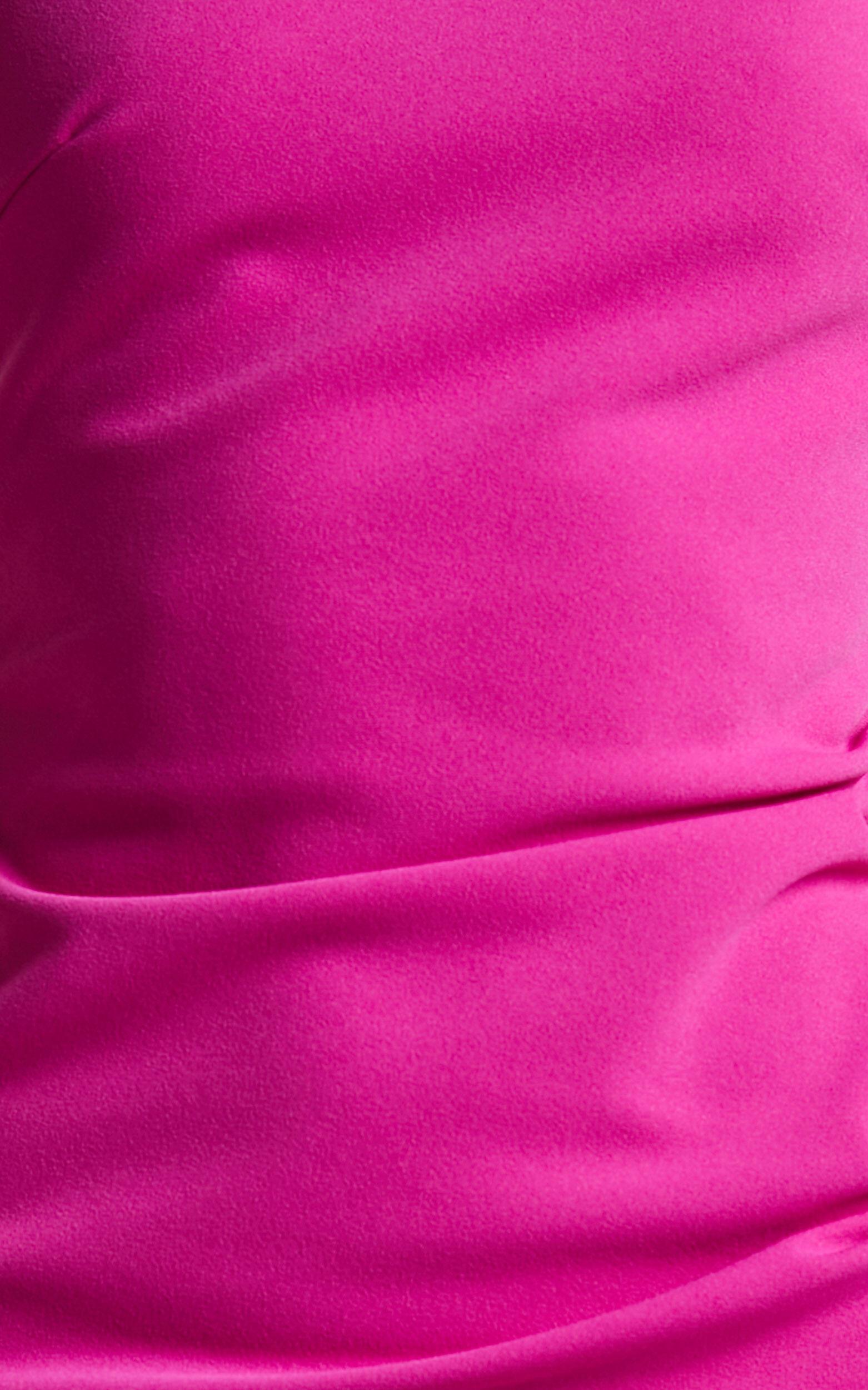 Monette Midi Dress - One Shoulder Straight Dress in Grape Product Image