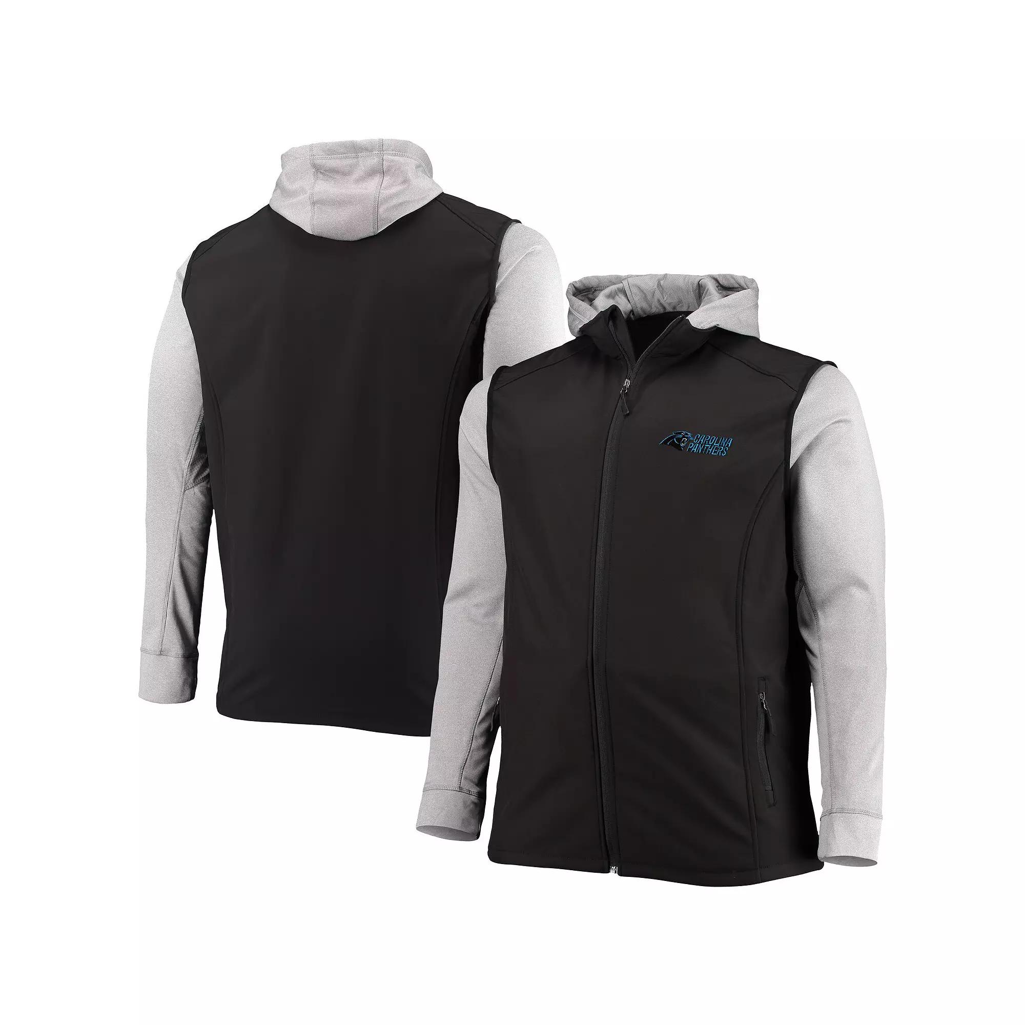 Men's Dunbrooke Black/Gray Carolina Panthers Big & Tall Alpha Full-Zip Hoodie Jacket,  Product Image