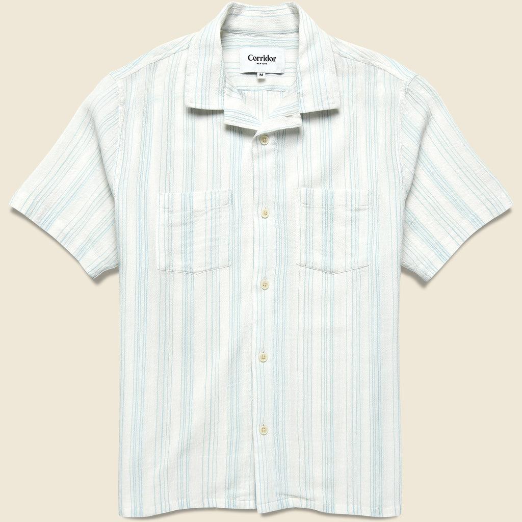Skip Stripe Camp Shirt - Natural Product Image