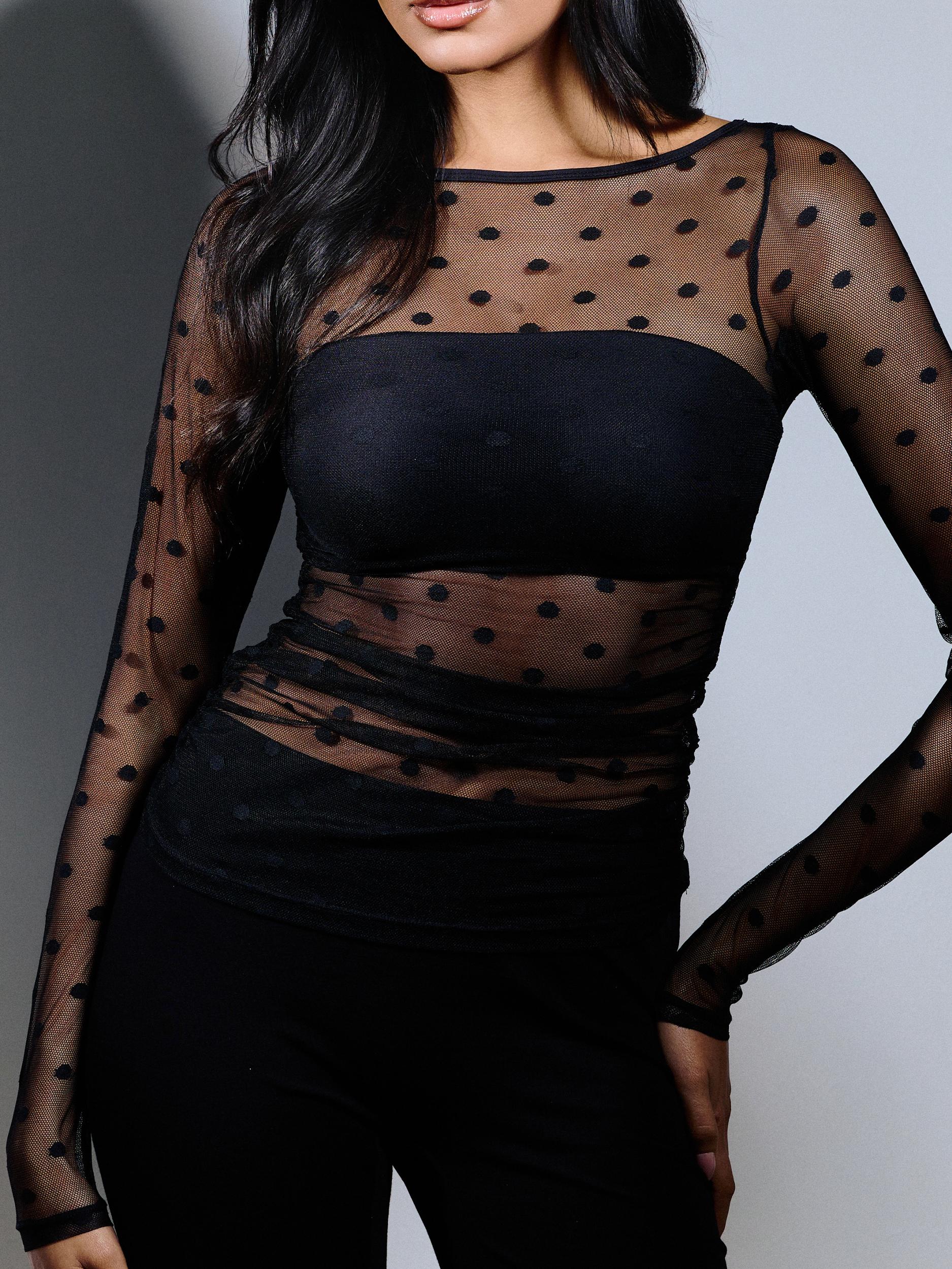 Mesh Bandeau Long Sleeve Product Image