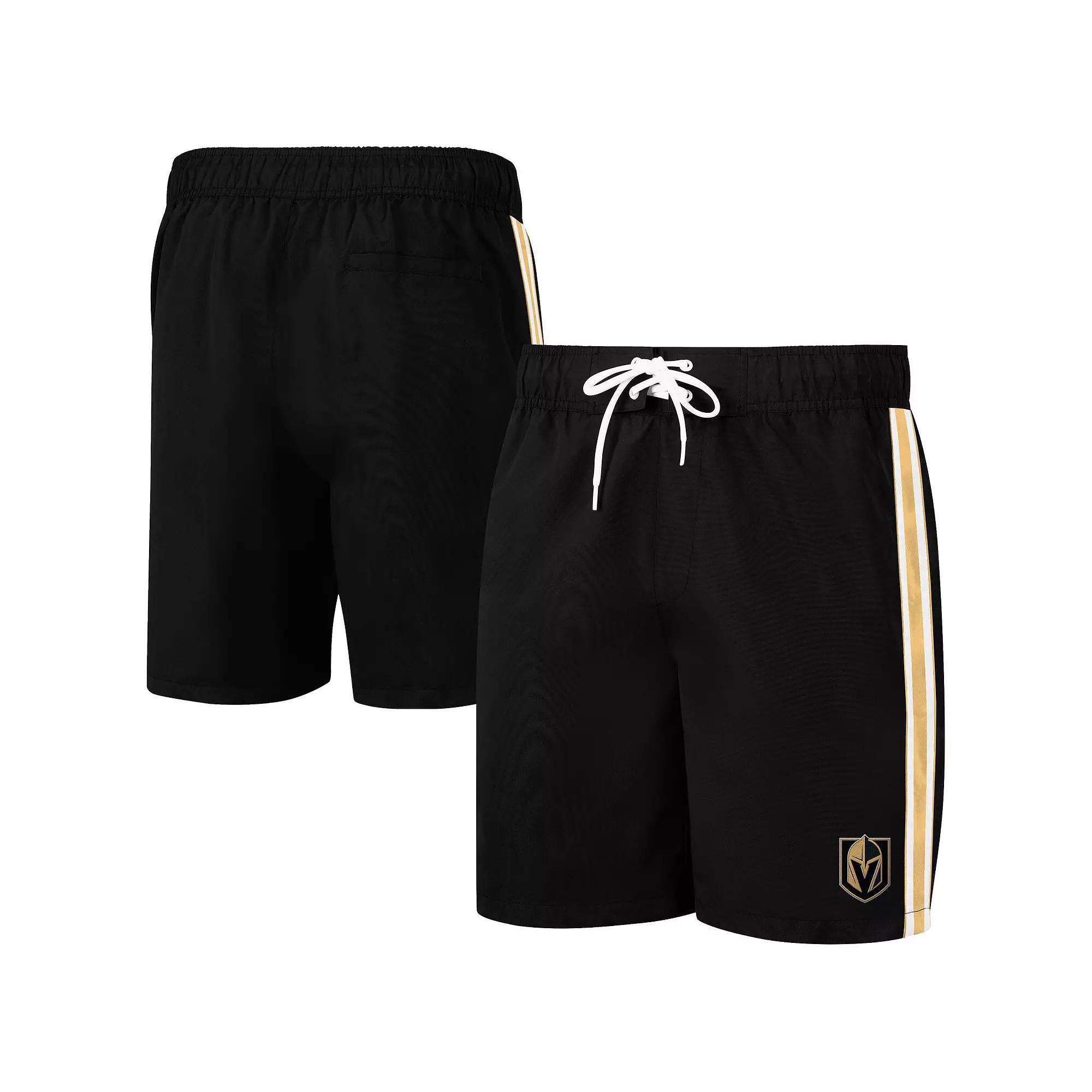 Men's G-III Sports by Carl Banks Black Vegas Golden Knights Sand Beach Swim Shorts,  Product Image