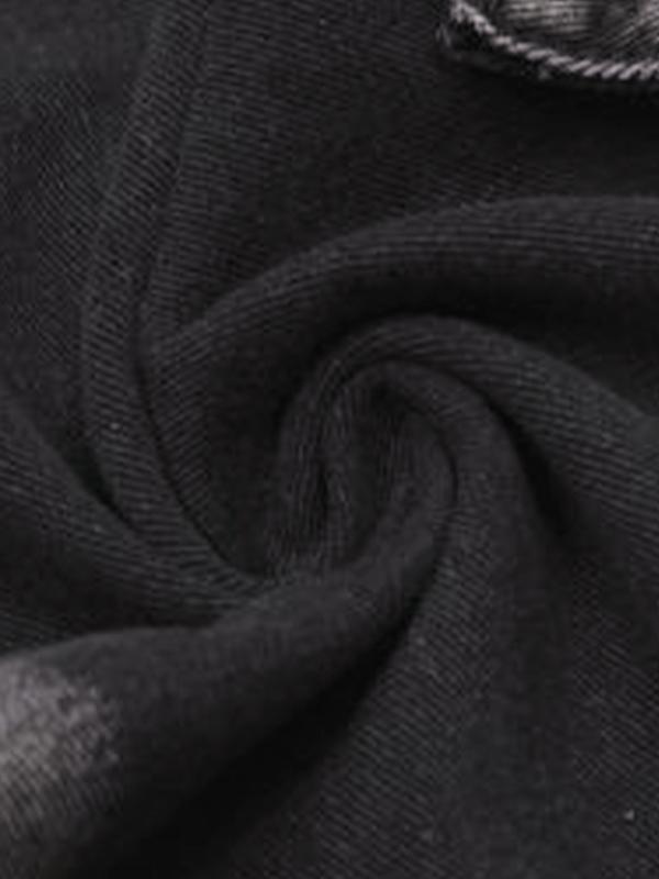 Men's Street Ombre Tie Dye Turned Waist Loose Jeans Product Image