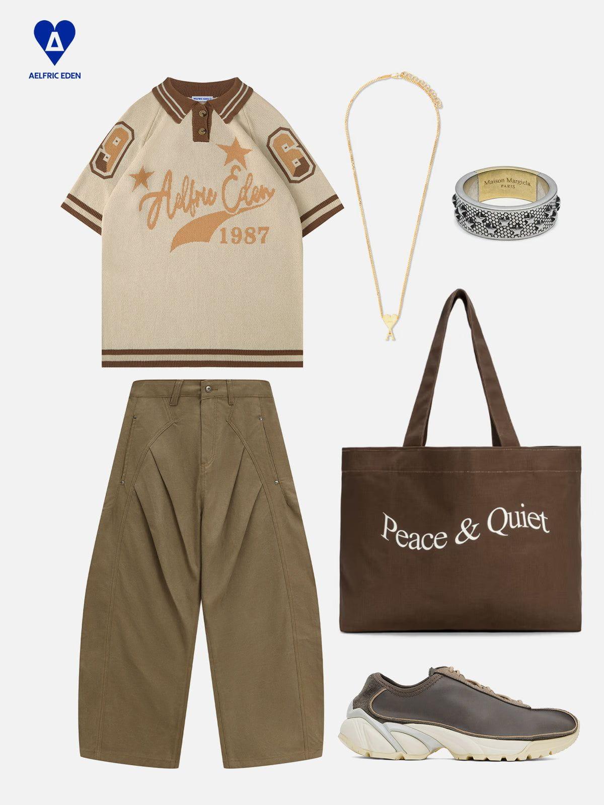 Aelfric Eden Pleated Super Baggy Barrel Pants Product Image