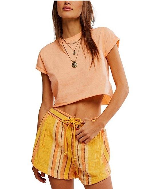 Free People The Perfect Tee Crew Neck Short Sleeve Cropped Tee Product Image