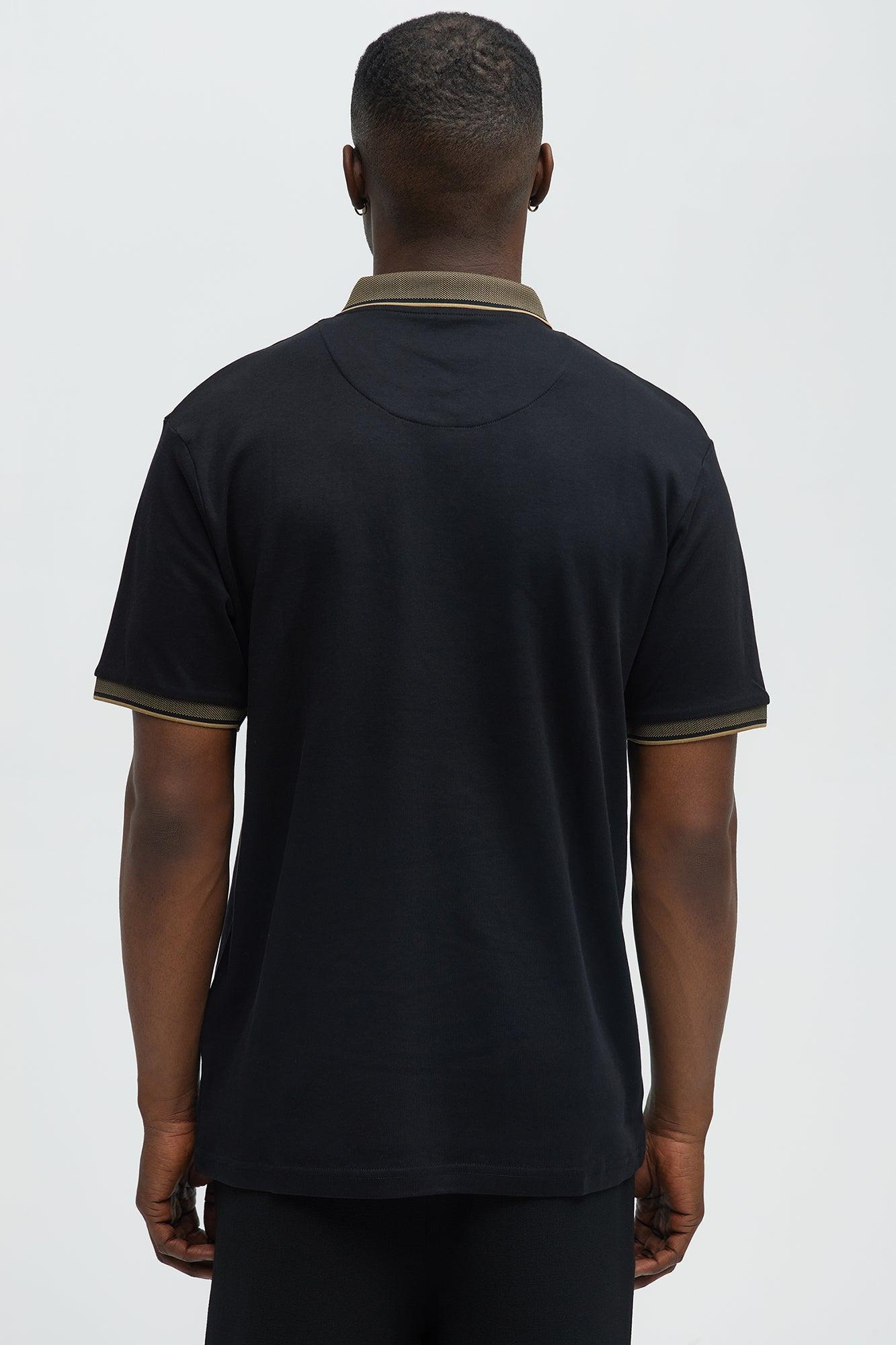 Classy Short Sleeve Polo - Black Product Image