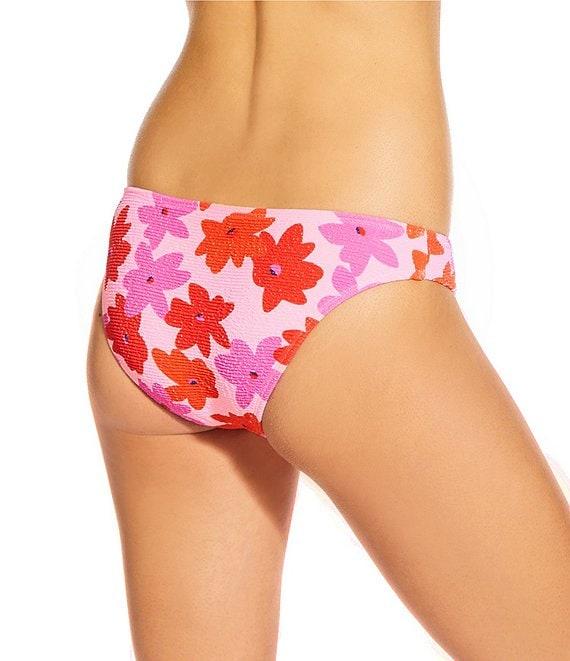 GB Modern Floral Scrunchie Textured Classic Hipster Swim Bottom Product Image