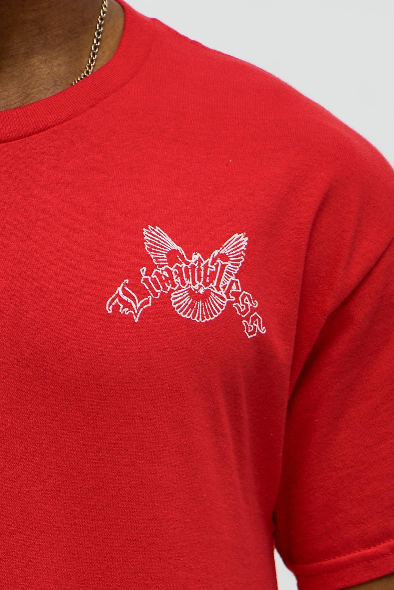 Life Should Be Fearless Short Sleeve Tee - Red Product Image