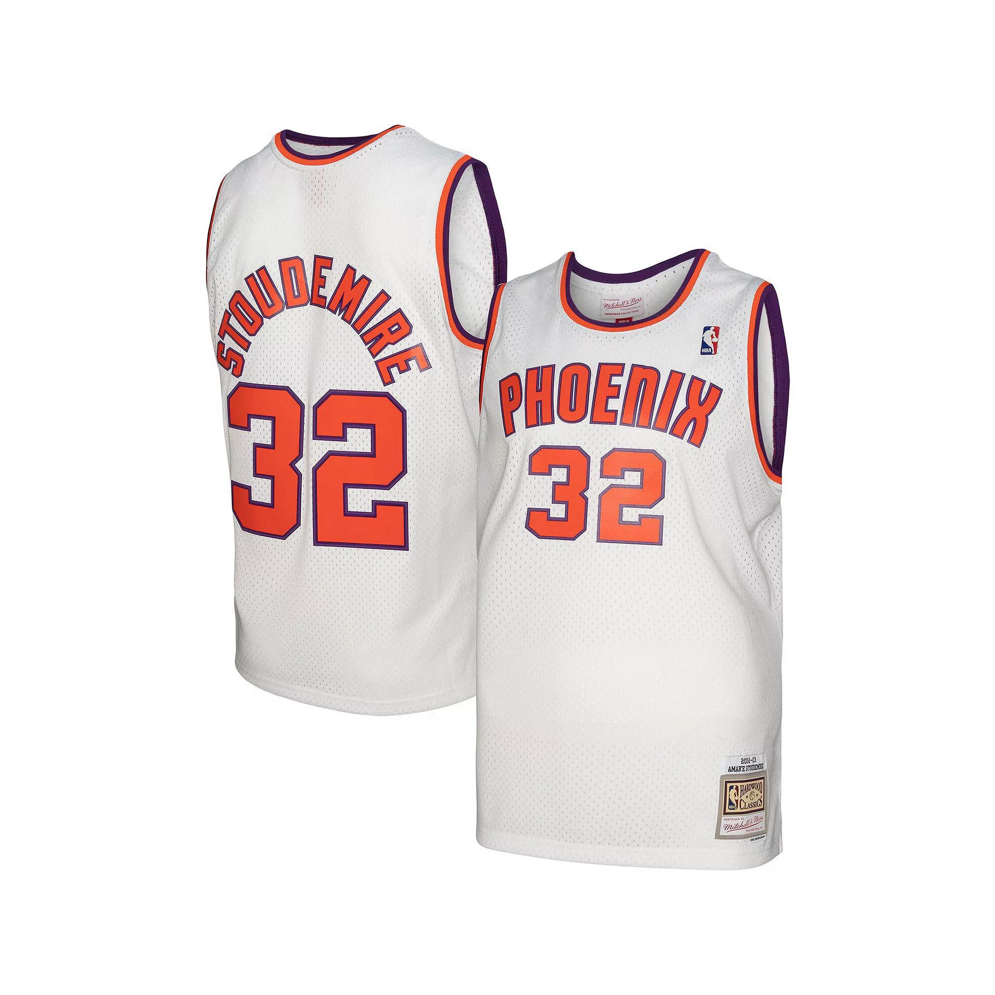 Men's Mitchell & Ness Amar'e Stoudemire White Phoenix Suns 2002-03 Hardwood Classics Swingman Jersey, Size: Small, Phx White Product Image