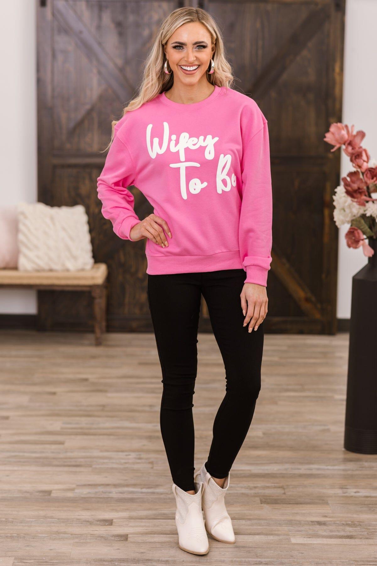 Pink Wifey To Be Graphic Sweatshirt Product Image