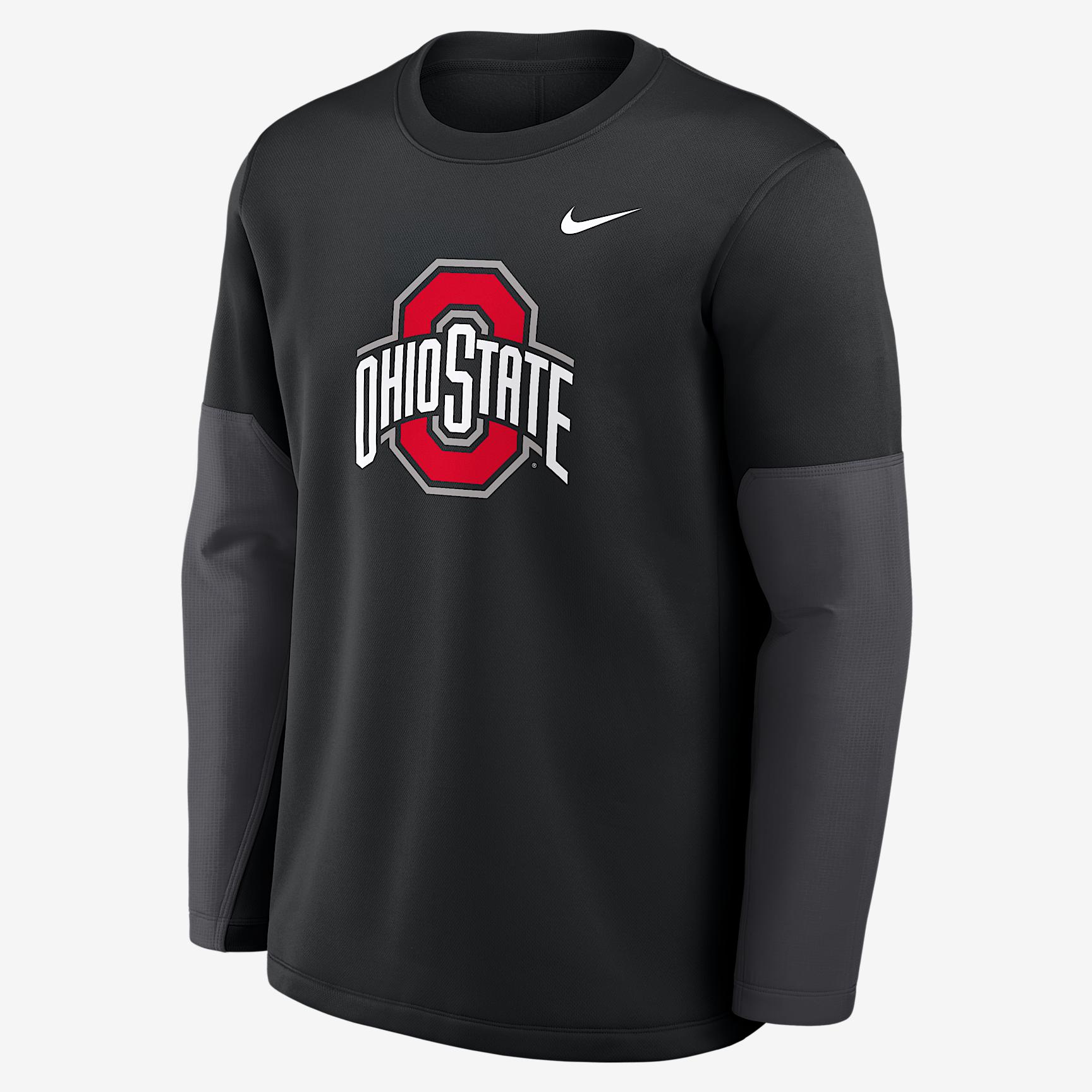 Ohio State Sideline Coach Nike Mens Therma-FIT College Long-Sleeve T-Shirt | 03BR166NOH-6P4 Product Image