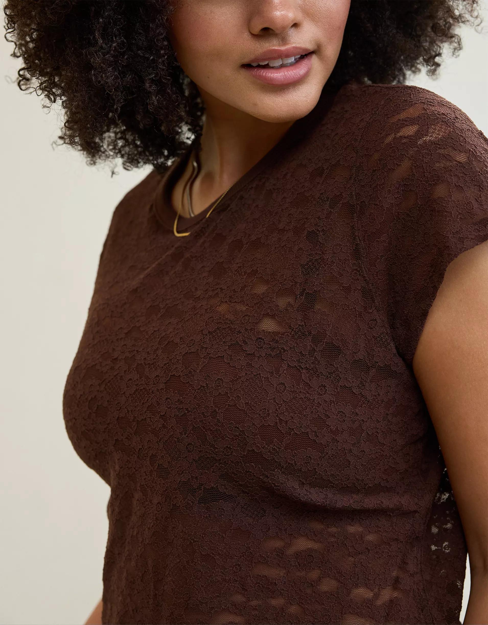 Aerie Lace Vintage T-Shirt Product Image