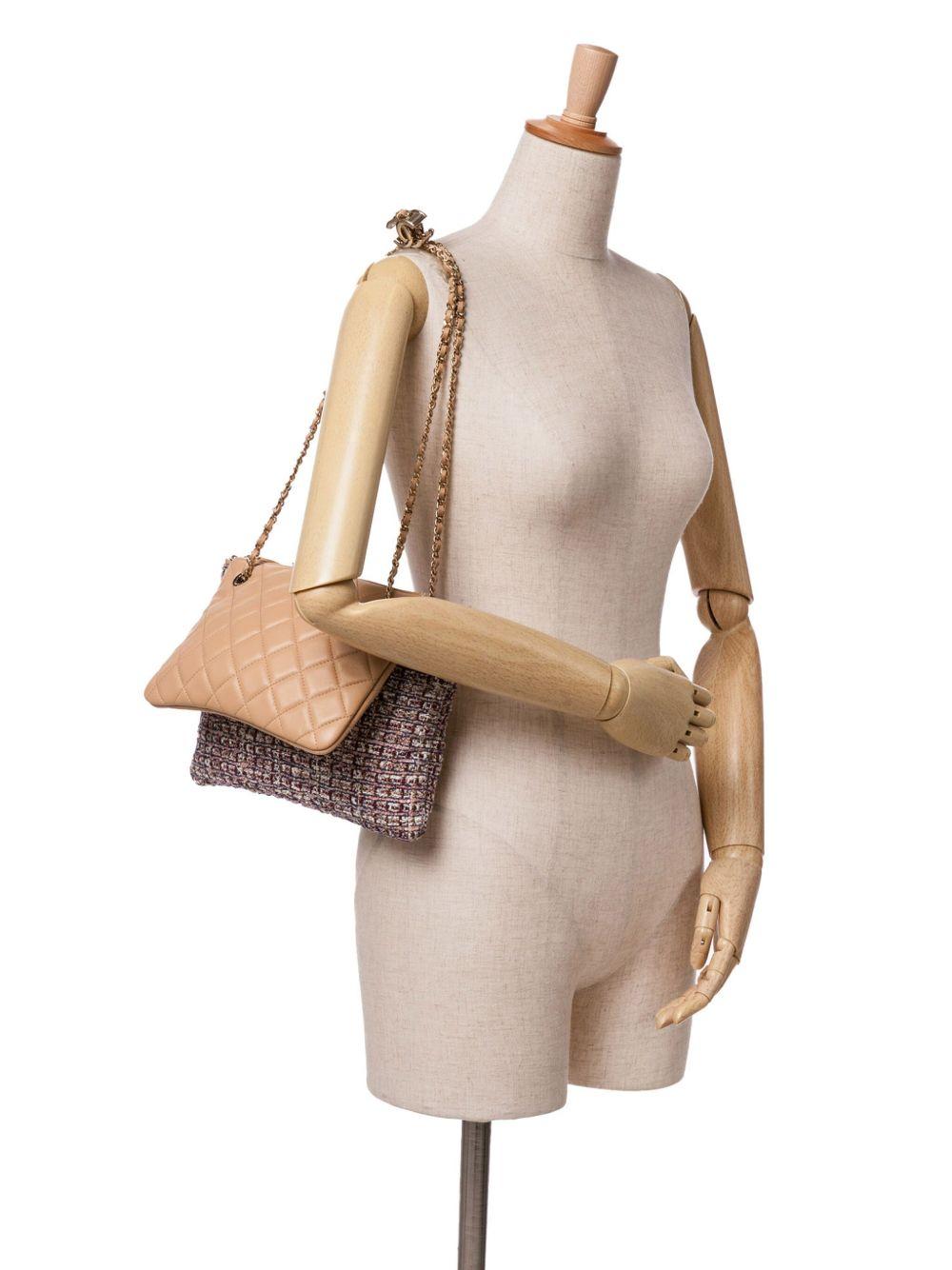 2019 Quilted Lambskin and Tweed Double Case with Chain crossbody bag Product Image