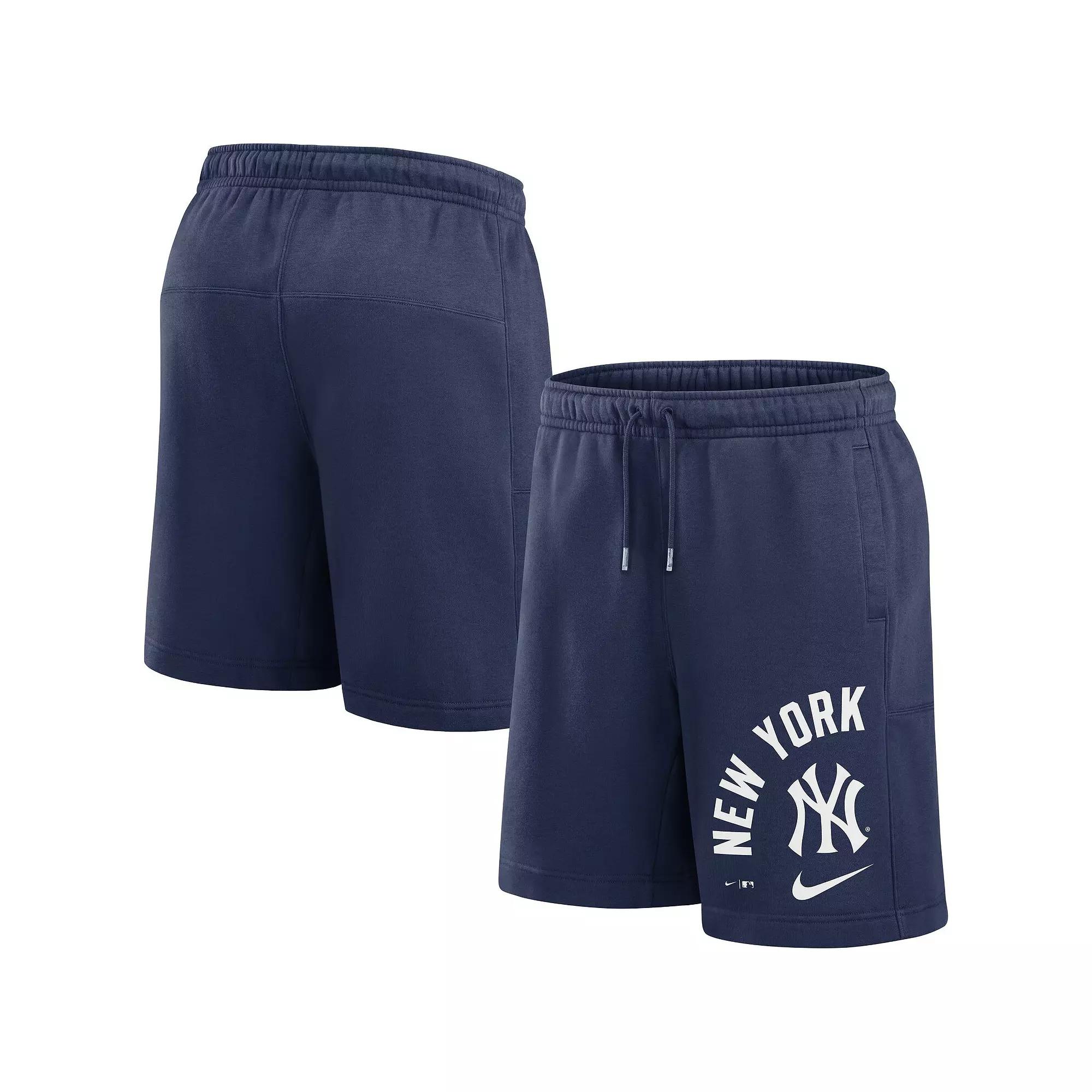 Men's Nike Navy New York Yankees Arched Kicker Shorts,  Product Image