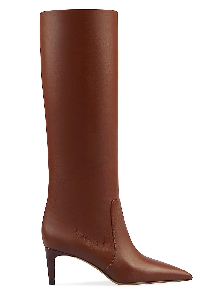 Womens 60MM Knee-High Leather Stiletto Boots Product Image