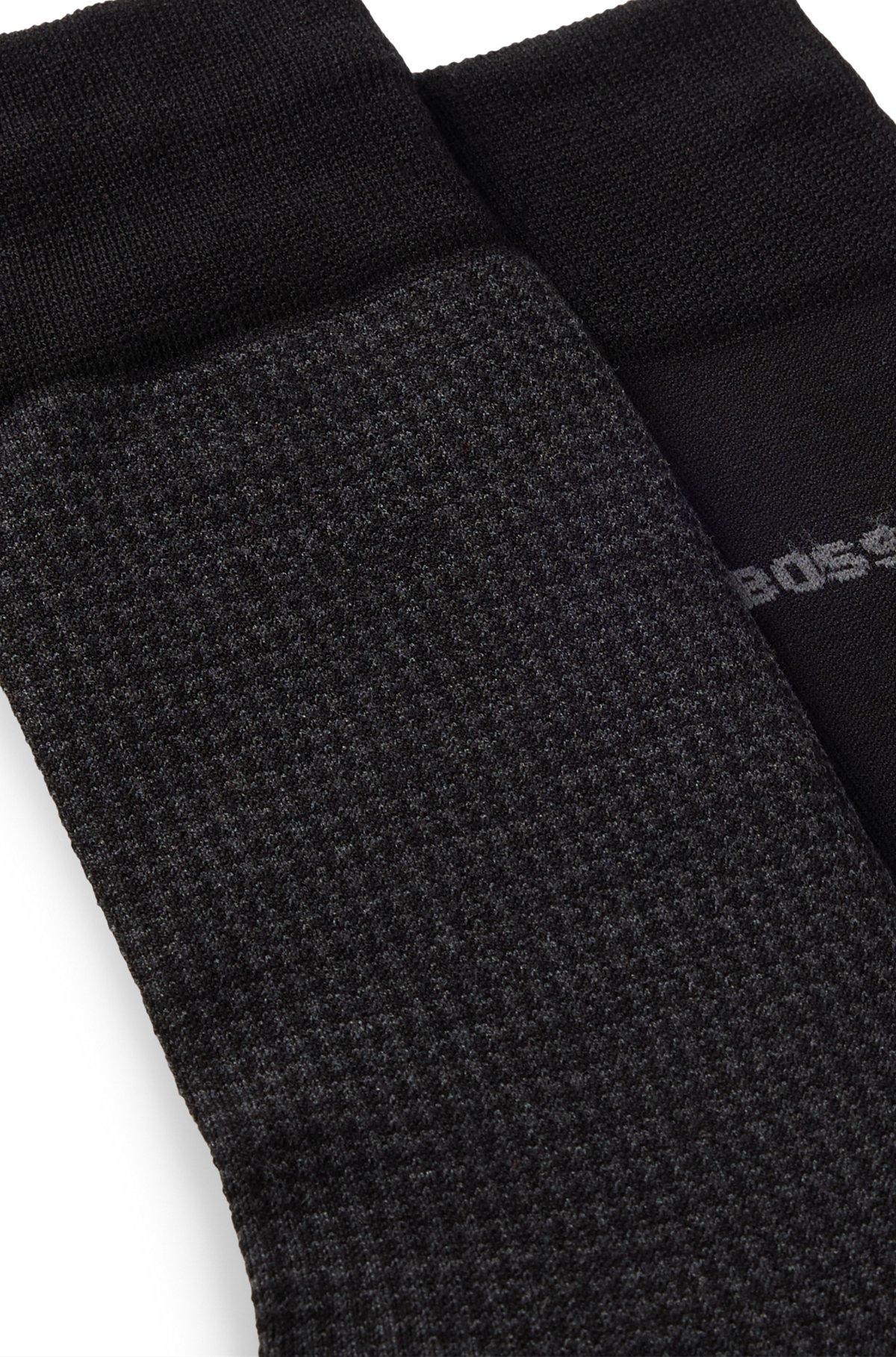 BOSS - Two-pack of socks in a cotton blend - Black Product Image