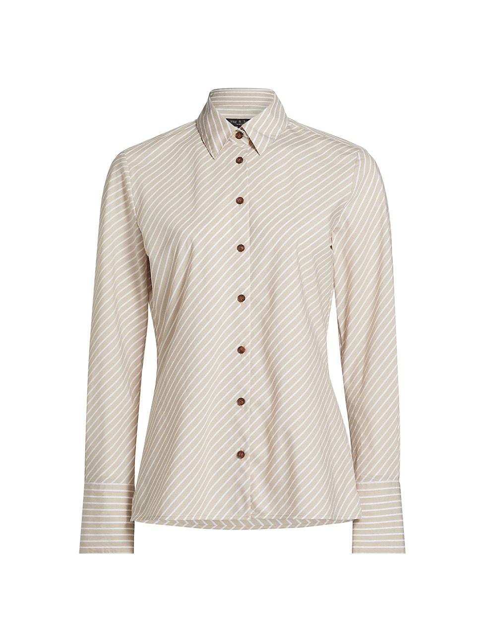 Womens Sylvia Striped Poplin Shirt Product Image