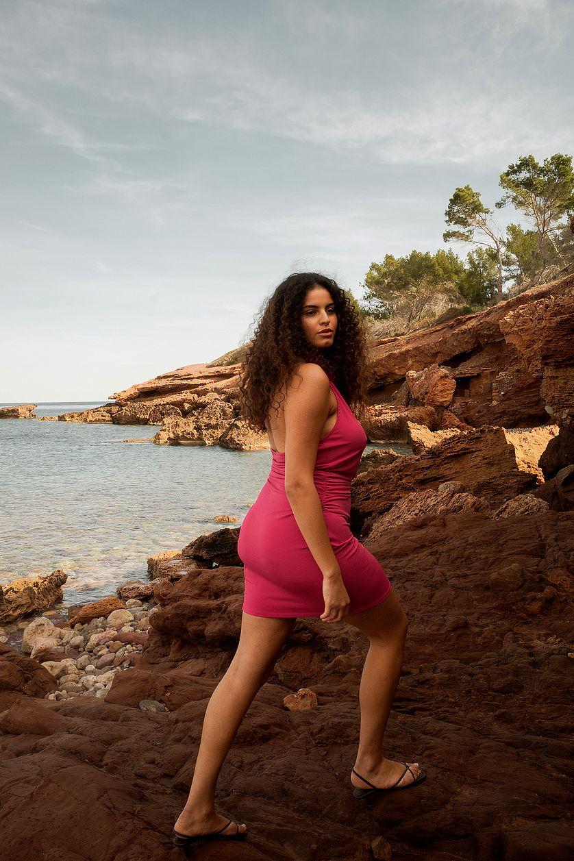 Funnel Neck Mini Dress Product Image