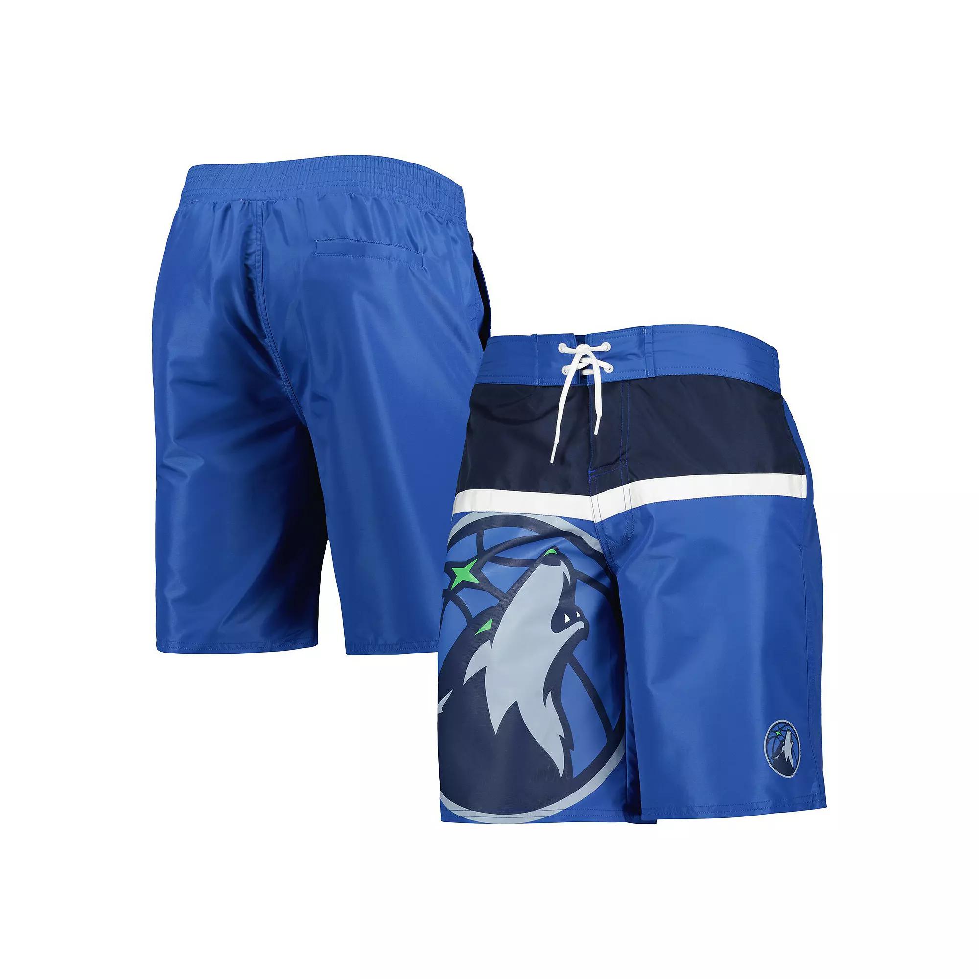 Men's G-III Sports by Carl Banks Blue Minnesota Timberwolves Sea Wind Swim Trunks, Size: XL Product Image
