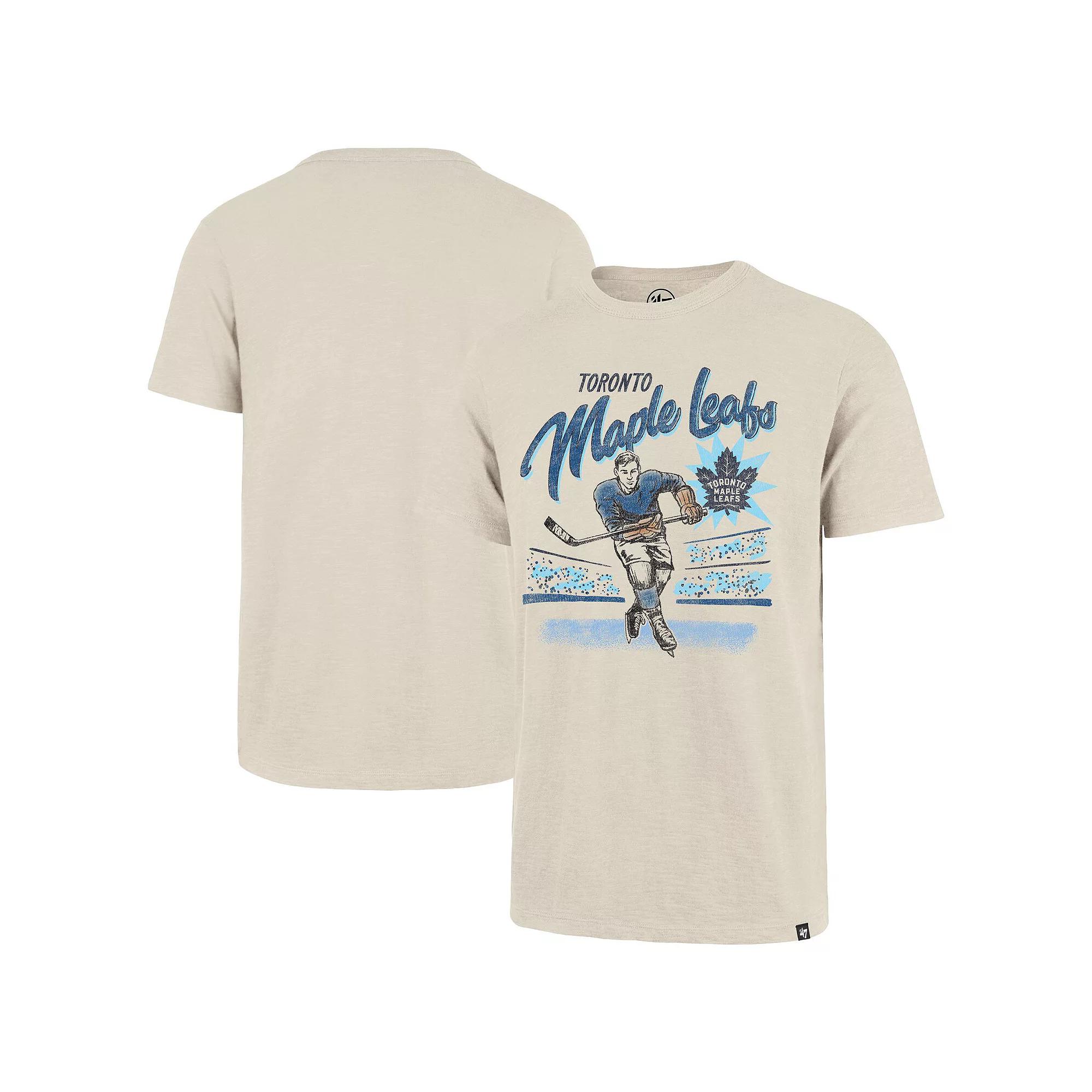 Men's '47  Natural Toronto Maple Leafs Hockey Player Golden Age Scrum T-Shirt, Size: XL, Mpl Beige Product Image